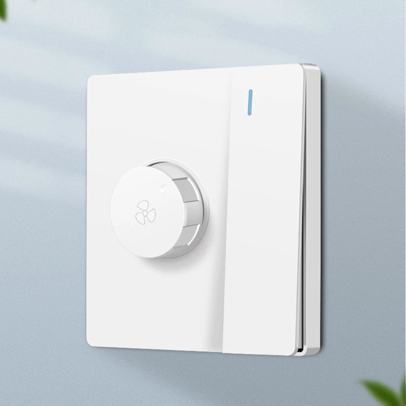 Variable Fan Speed Control with Switch Suit for Most Brand Ceiling Fans Electric Fans Speed Adjuster Replacement, White