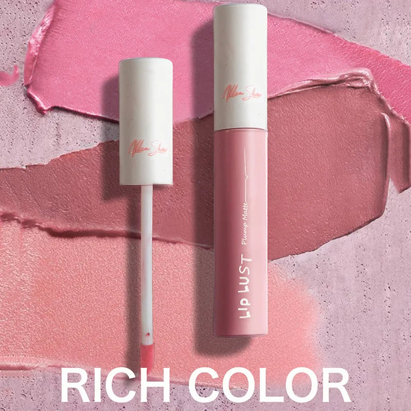 10 Colors Nude Pink Lip Gloss Waterproof Matte Liquid Lipstick Long Lasting Non Sticky Cup Sexy Red Lip Tint Makeup Cosmetics