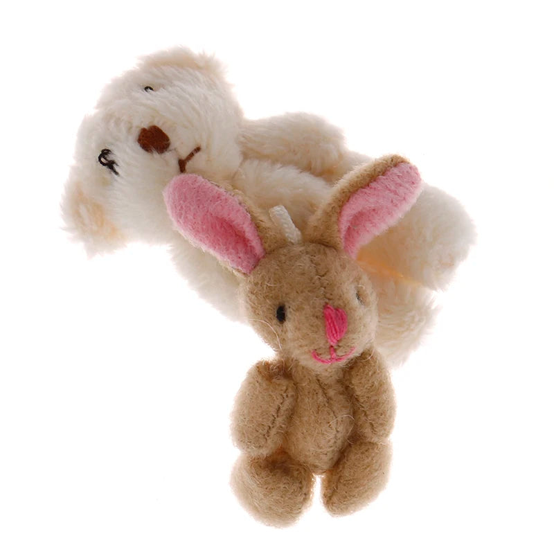 High Quality 5cm Soft Mini Plush Rabbit dollhouse Miniature Accessories Animal Toy Furniture for Doll Home Decoration 1pc