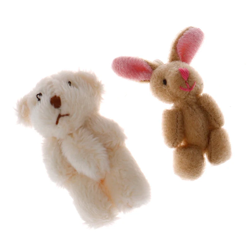 High Quality 5cm Soft Mini Plush Rabbit dollhouse Miniature Accessories Animal Toy Furniture for Doll Home Decoration 1pc