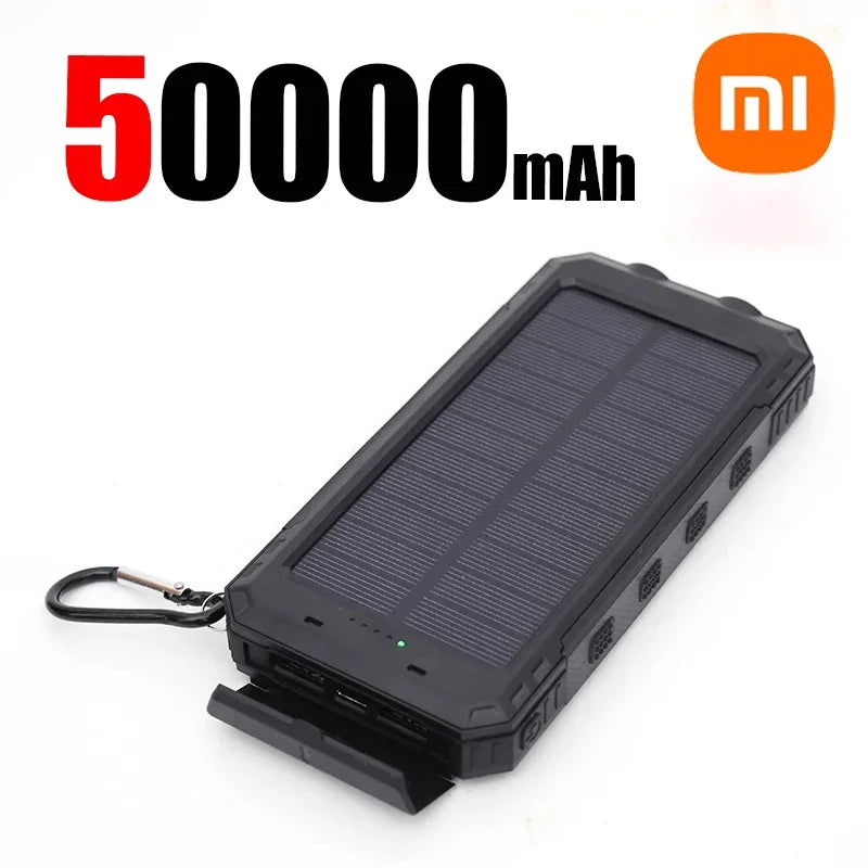 Xiaomi Solar Power Bank 200000mAh Portable Charging Poverbank External Battery Charger Strong Light LDE Light for iphone samsung