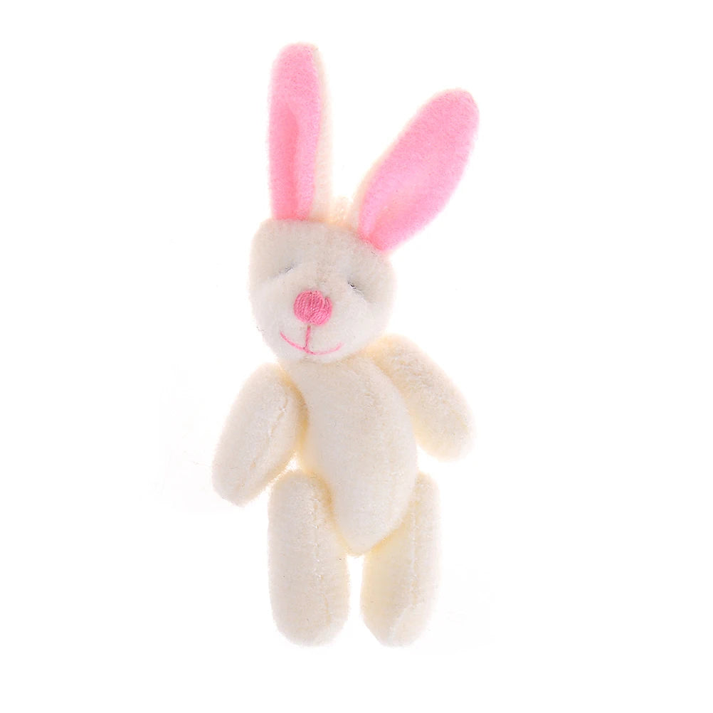 High Quality 5cm Soft Mini Plush Rabbit dollhouse Miniature Accessories Animal Toy Furniture for Doll Home Decoration 1pc