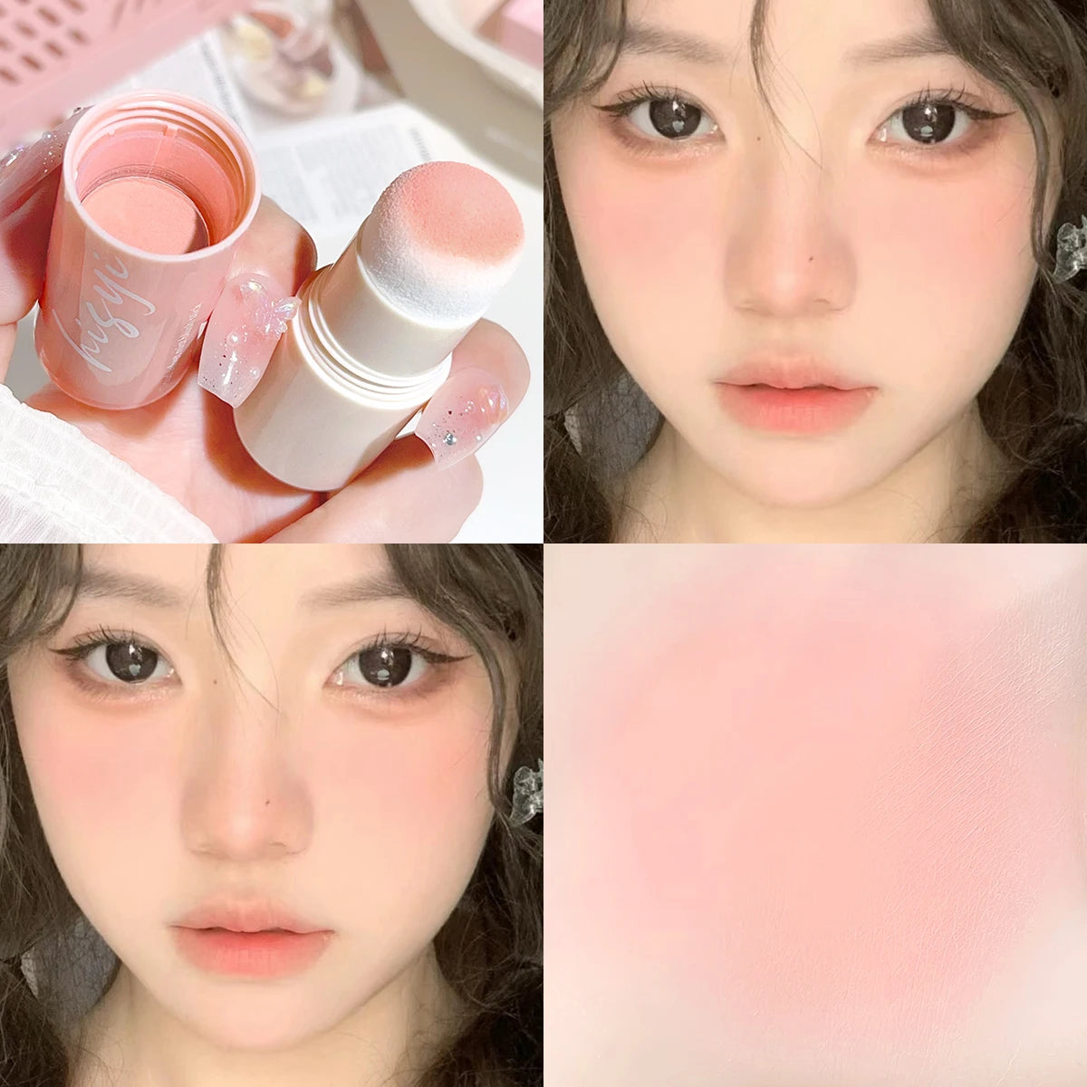 Cloud Soft Matte Blush Stick for a vibrant, brightening, natural bare makeup look, enhancing flawless skin tone