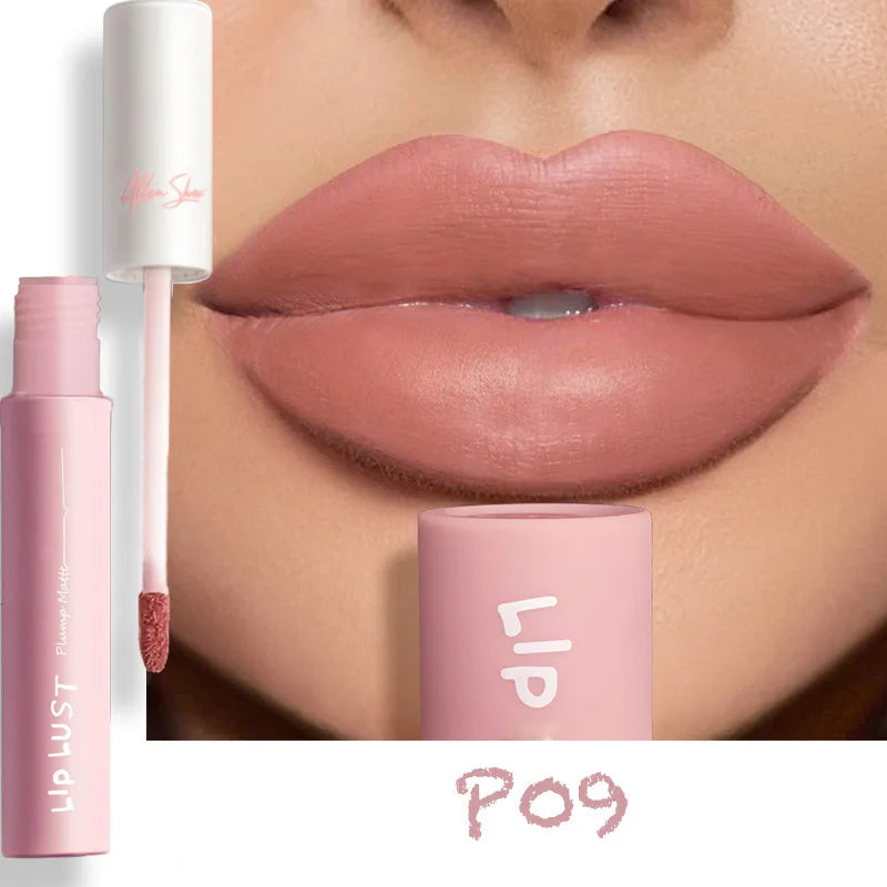 10 Colors Nude Pink Lip Gloss Waterproof Matte Liquid Lipstick Long Lasting Non Sticky Cup Sexy Red Lip Tint Makeup Cosmetics