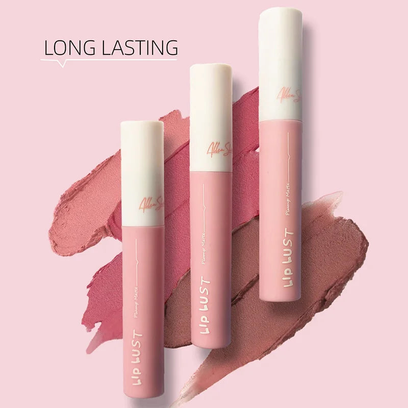 10 Colors Nude Pink Lip Gloss Waterproof Matte Liquid Lipstick Long Lasting Non Sticky Cup Sexy Red Lip Tint Makeup Cosmetics