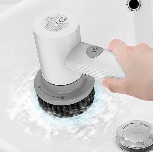 Customizable Electric Spin Scrubber With 5 Replaceable Brush Head Power Electric Cleaning Brush Handheld Shower Scrubber