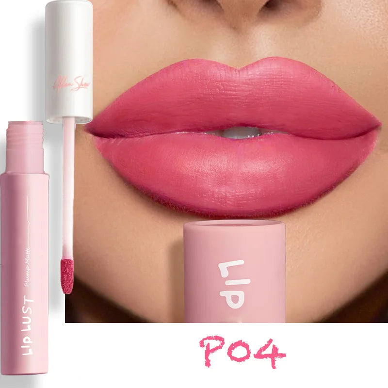 10 Colors Nude Pink Lip Gloss Waterproof Matte Liquid Lipstick Long Lasting Non Sticky Cup Sexy Red Lip Tint Makeup Cosmetics