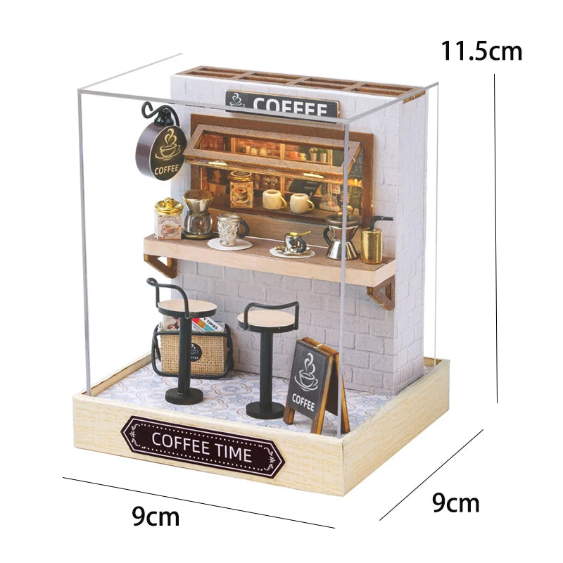 Mini Doll House Kit DIY Flower House Handmade 3D Puzzle Assembly Building Model Toys Home Bedroom Decoration with Furniture Gift