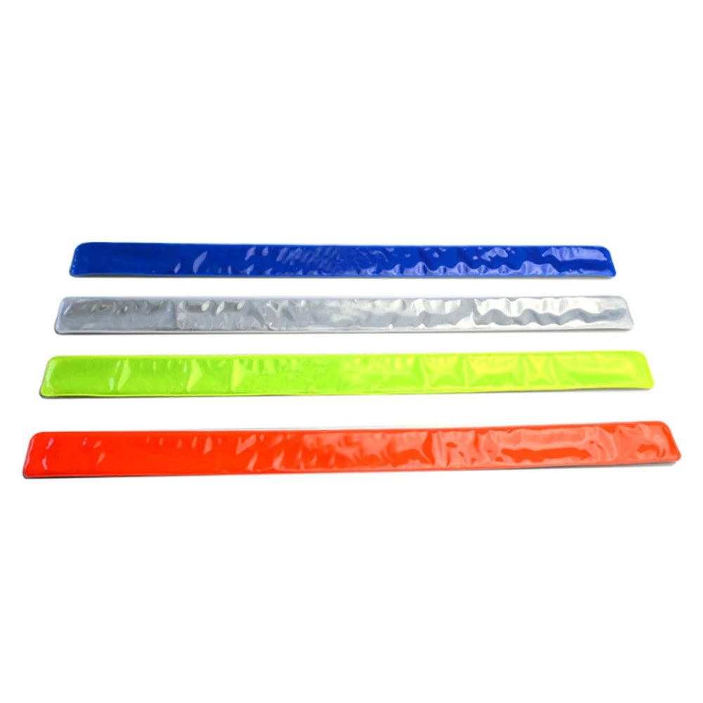 4Pcs Cycling Reflective Tape For Wrist Arm Ankle Leg Safety Strips Warning Wristband Outdoor Running Fishing Fluorescent Band