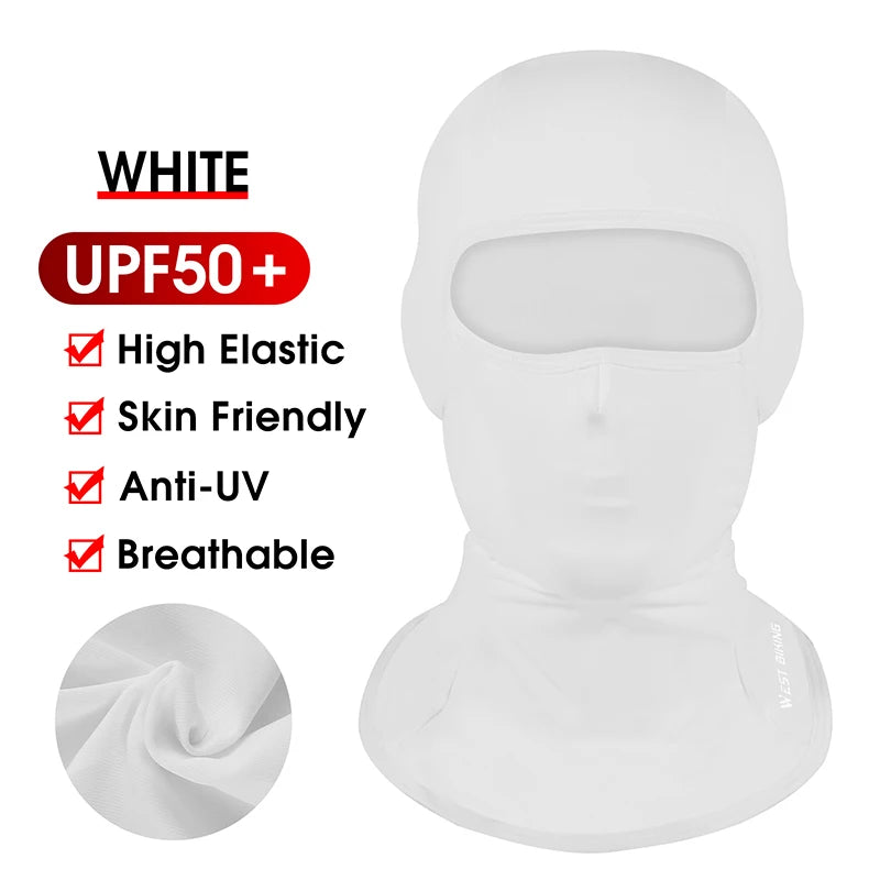 WEST BIKING Cycling Cap Summer Cooling Summer Sunscreen Sport Balaclava UV Protection Bike Motorcycle Full Face Cover Headwear