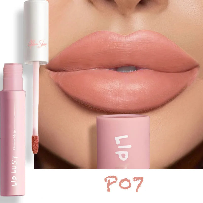 10 Colors Nude Pink Lip Gloss Waterproof Matte Liquid Lipstick Long Lasting Non Sticky Cup Sexy Red Lip Tint Makeup Cosmetics