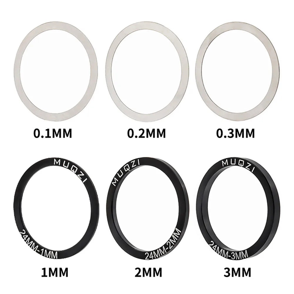 6pcs 24/29/30mm Bike Bicycle Bottom Bracket Crankset Washer For BB86 91 92 BB30 PF30 Crank Crankset Bottom Spacer Cycling Parts