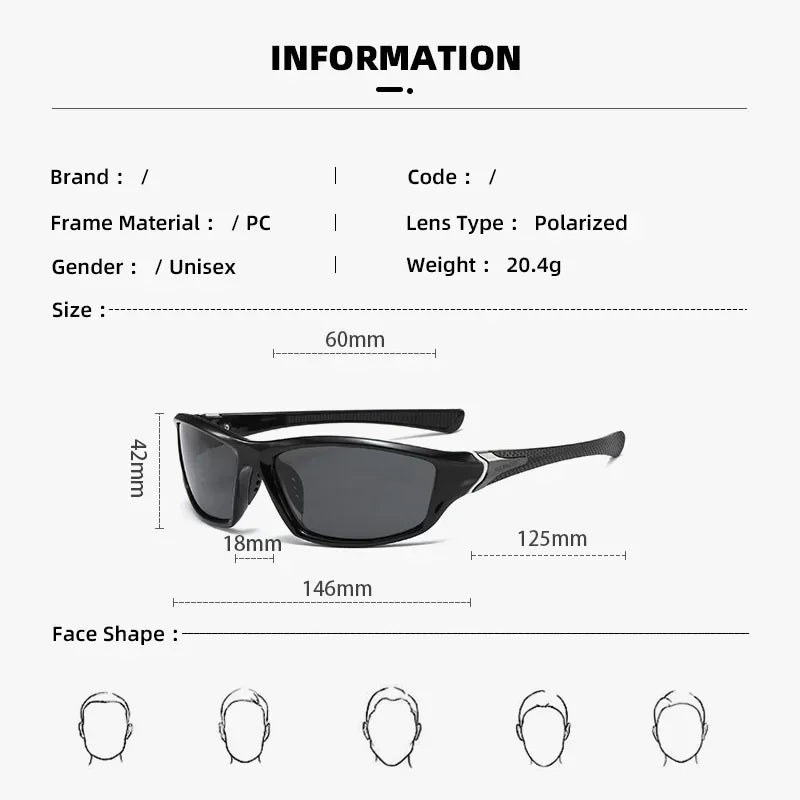 New Polarized Sunglasses For Men Driving And Cycling Night Vision Outdoor Sports Retro Travel Classic Sunglasses Uv Protection