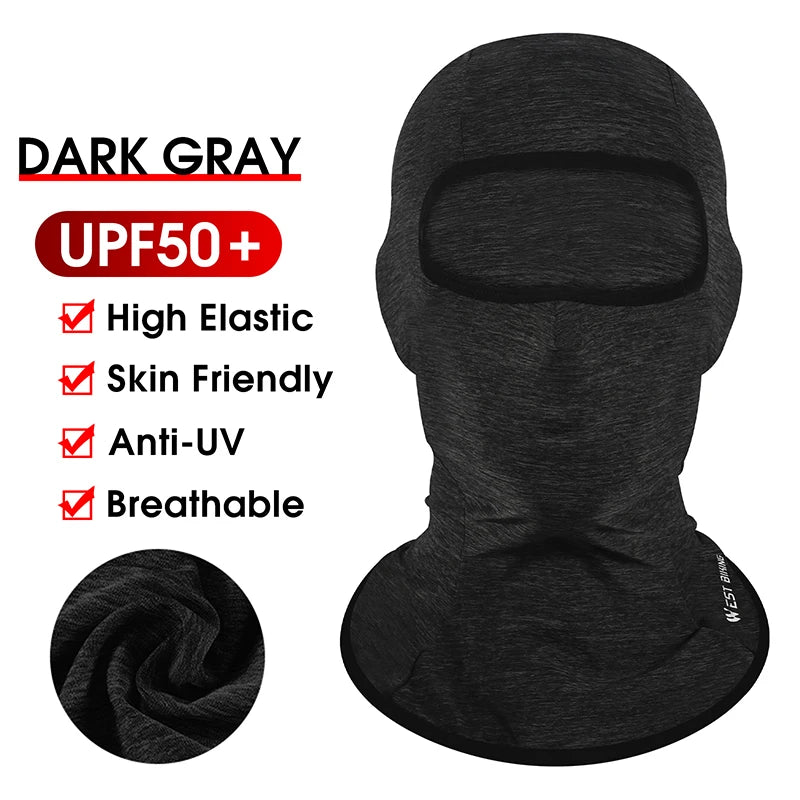 WEST BIKING Cycling Cap Summer Cooling Summer Sunscreen Sport Balaclava UV Protection Bike Motorcycle Full Face Cover Headwear