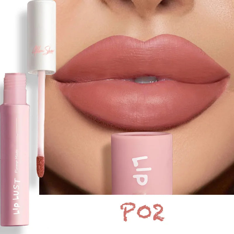 10 Colors Nude Pink Lip Gloss Waterproof Matte Liquid Lipstick Long Lasting Non Sticky Cup Sexy Red Lip Tint Makeup Cosmetics
