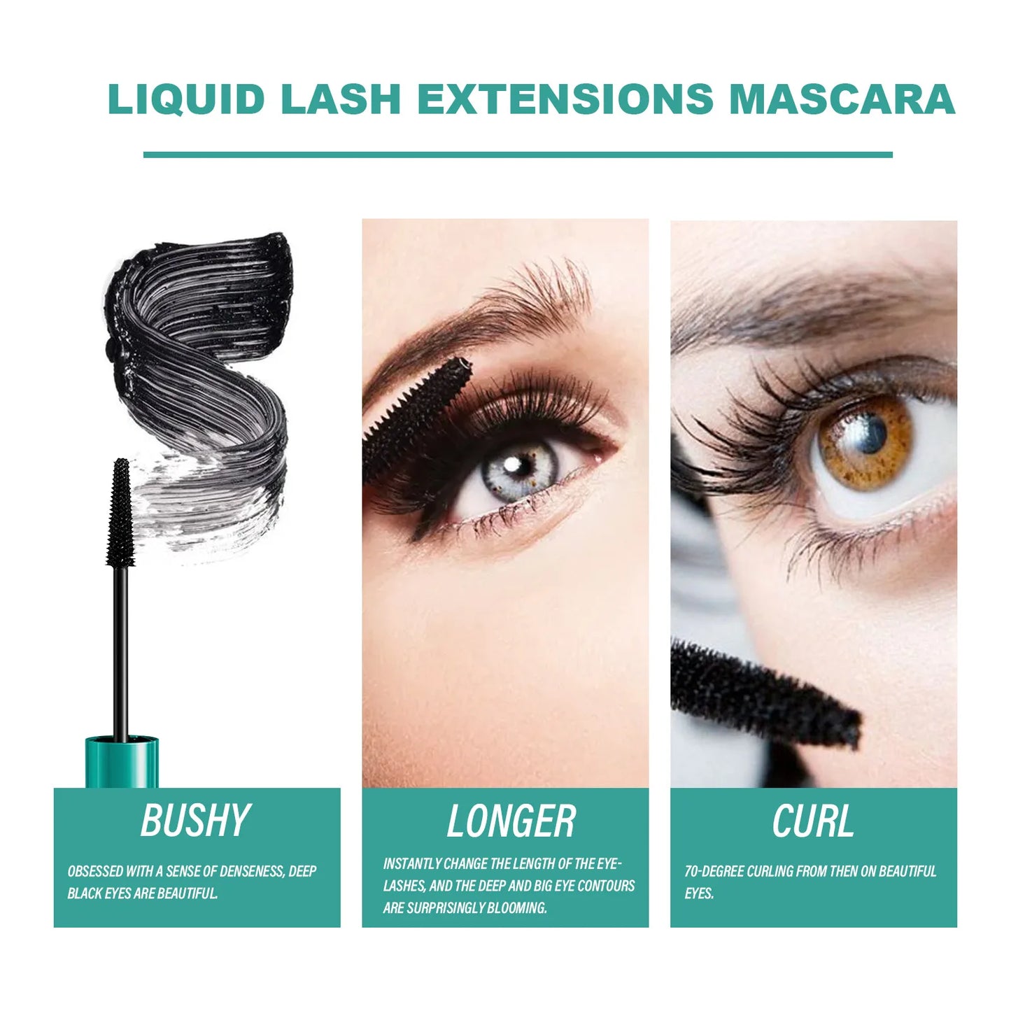 Thrive Mascara Curling Lengthen Eyelashes Extra Volume Waterproof Black Natural Lashes Eye Makeup Liquid Lash Extensions Mascara