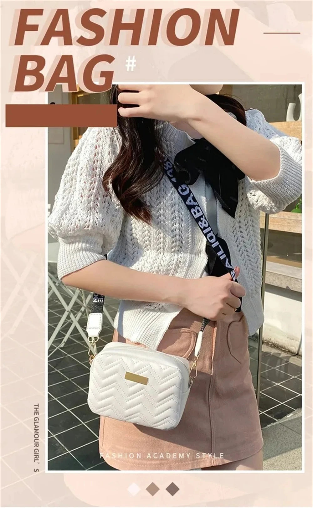 1Pcs Messenger Bag for Women Trend Lingge Embroidery Camera Female Shoulder Bag Fashion Ladies Crossbody Bags Bags for Wome