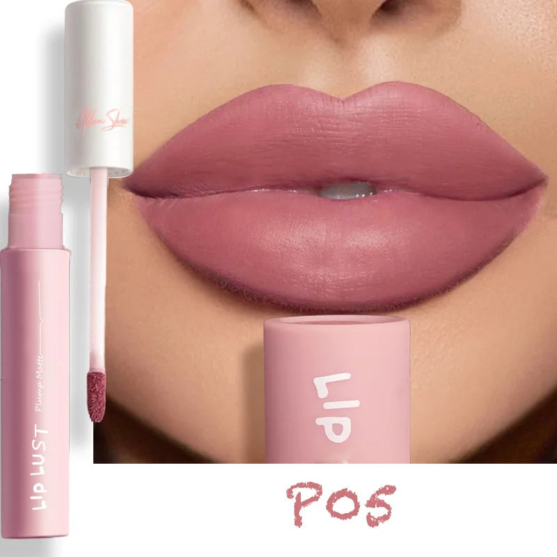 10 Colors Nude Pink Lip Gloss Waterproof Matte Liquid Lipstick Long Lasting Non Sticky Cup Sexy Red Lip Tint Makeup Cosmetics