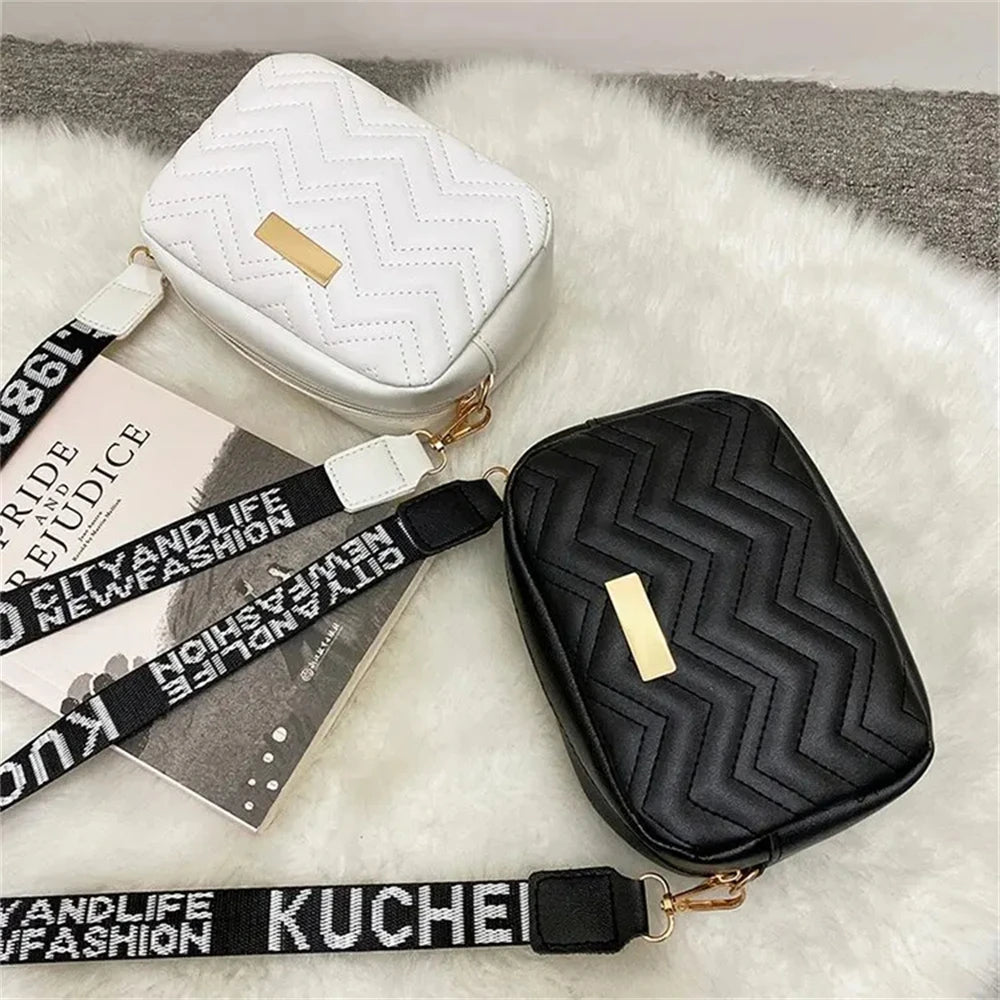 1Pcs Messenger Bag for Women Trend Lingge Embroidery Camera Female Shoulder Bag Fashion Ladies Crossbody Bags Bags for Wome