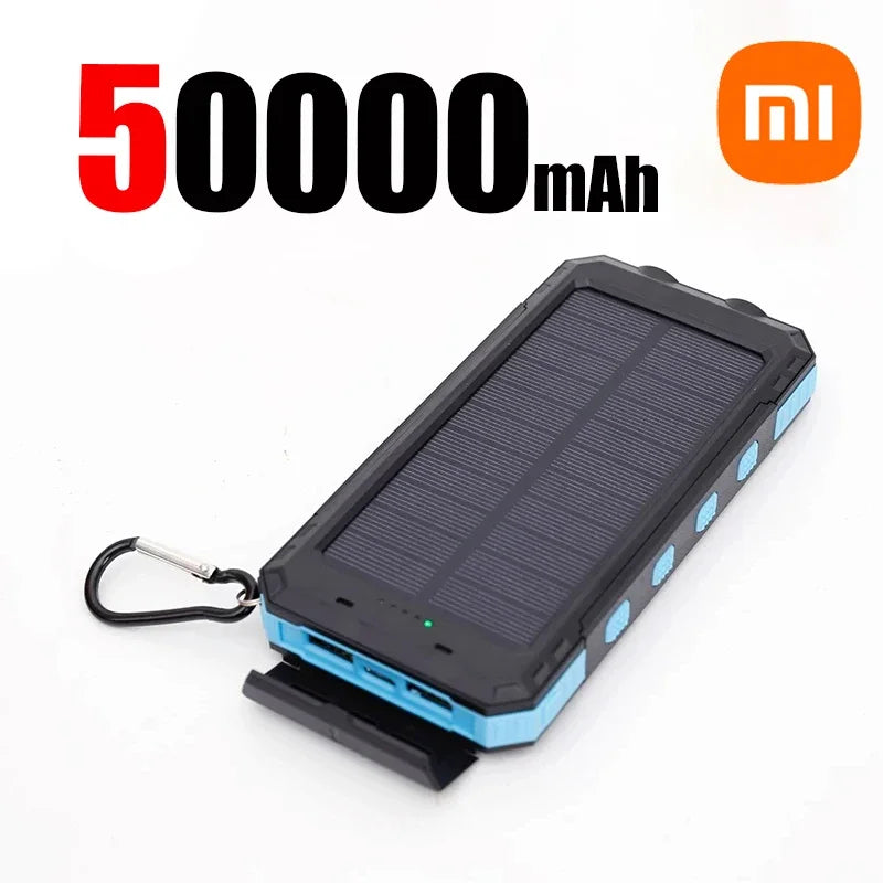 Xiaomi Solar Power Bank 200000mAh Portable Charging Poverbank External Battery Charger Strong Light LDE Light for iphone samsung