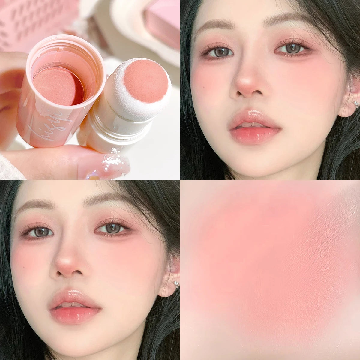 Cloud Soft Matte Blush Stick for a vibrant, brightening, natural bare makeup look, enhancing flawless skin tone