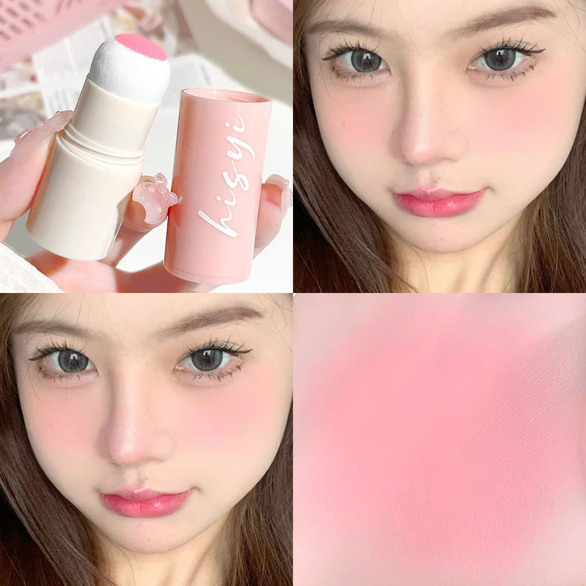Cloud Soft Matte Blush Stick for a vibrant, brightening, natural bare makeup look, enhancing flawless skin tone