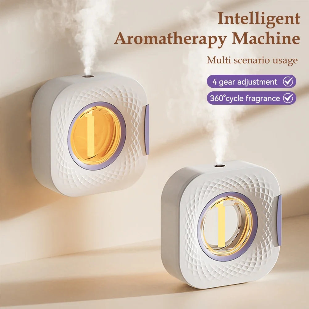 Smart Aroma Diffuser Air Purifier Digital Display Plant Essential Oils 4 Gears Wall Mount Tabletop USB Charging Living Room
