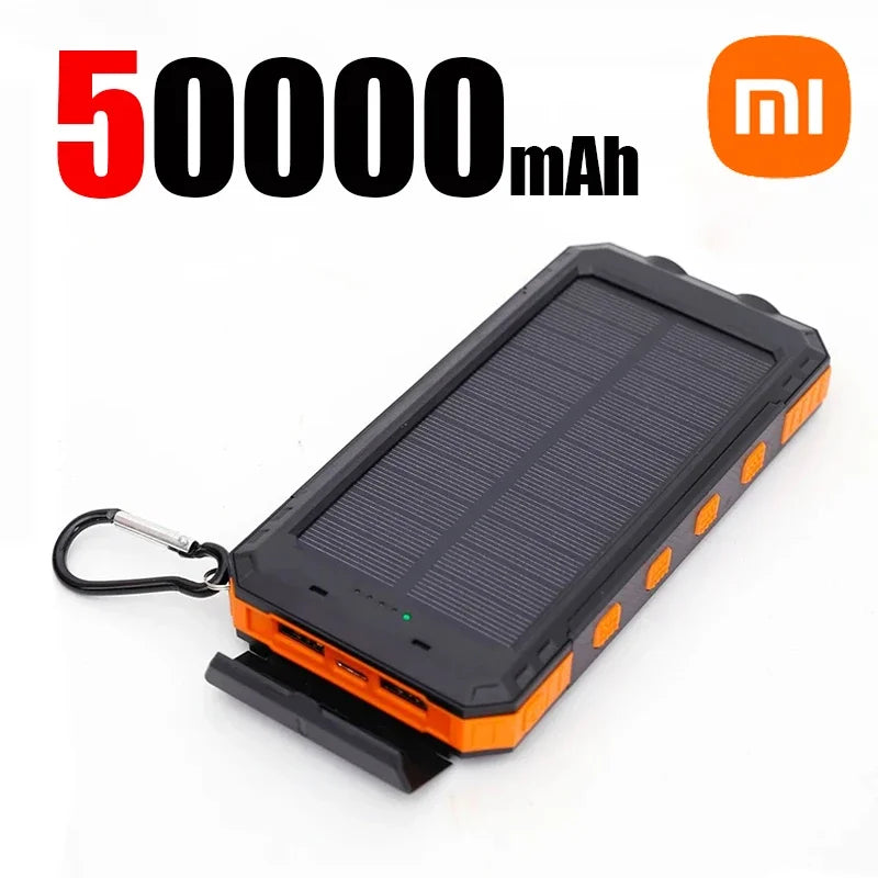 Xiaomi Solar Power Bank 200000mAh Portable Charging Poverbank External Battery Charger Strong Light LDE Light for iphone samsung