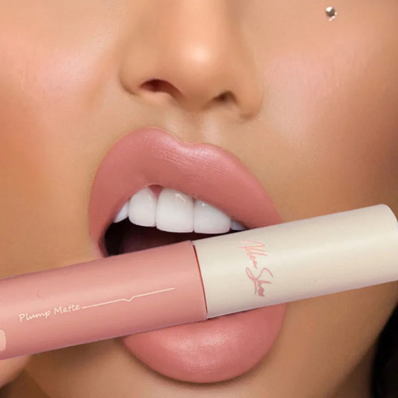 10 Colors Nude Pink Lip Gloss Waterproof Matte Liquid Lipstick Long Lasting Non Sticky Cup Sexy Red Lip Tint Makeup Cosmetics