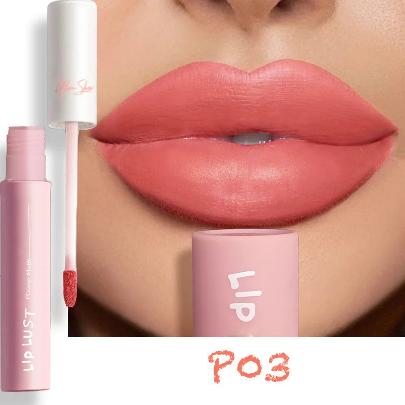 10 Colors Nude Pink Lip Gloss Waterproof Matte Liquid Lipstick Long Lasting Non Sticky Cup Sexy Red Lip Tint Makeup Cosmetics