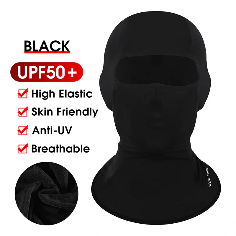 WEST BIKING Cycling Cap Summer Cooling Summer Sunscreen Sport Balaclava UV Protection Bike Motorcycle Full Face Cover Headwear