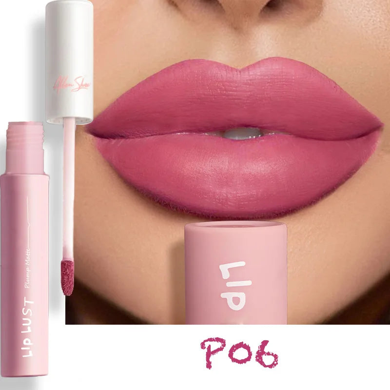10 Colors Nude Pink Lip Gloss Waterproof Matte Liquid Lipstick Long Lasting Non Sticky Cup Sexy Red Lip Tint Makeup Cosmetics