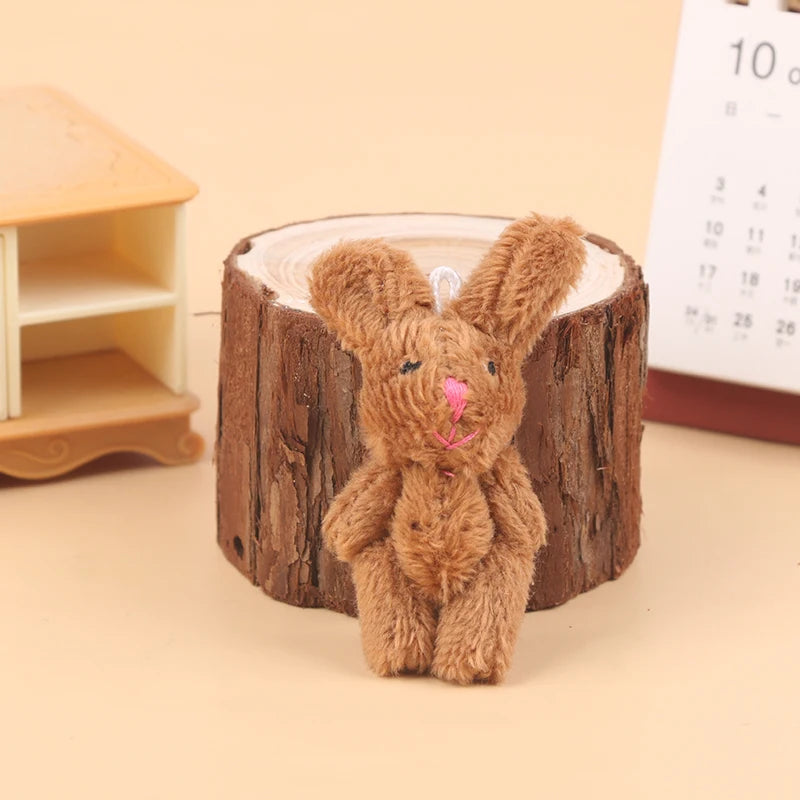 High Quality 5cm Soft Mini Plush Rabbit dollhouse Miniature Accessories Animal Toy Furniture for Doll Home Decoration 1pc