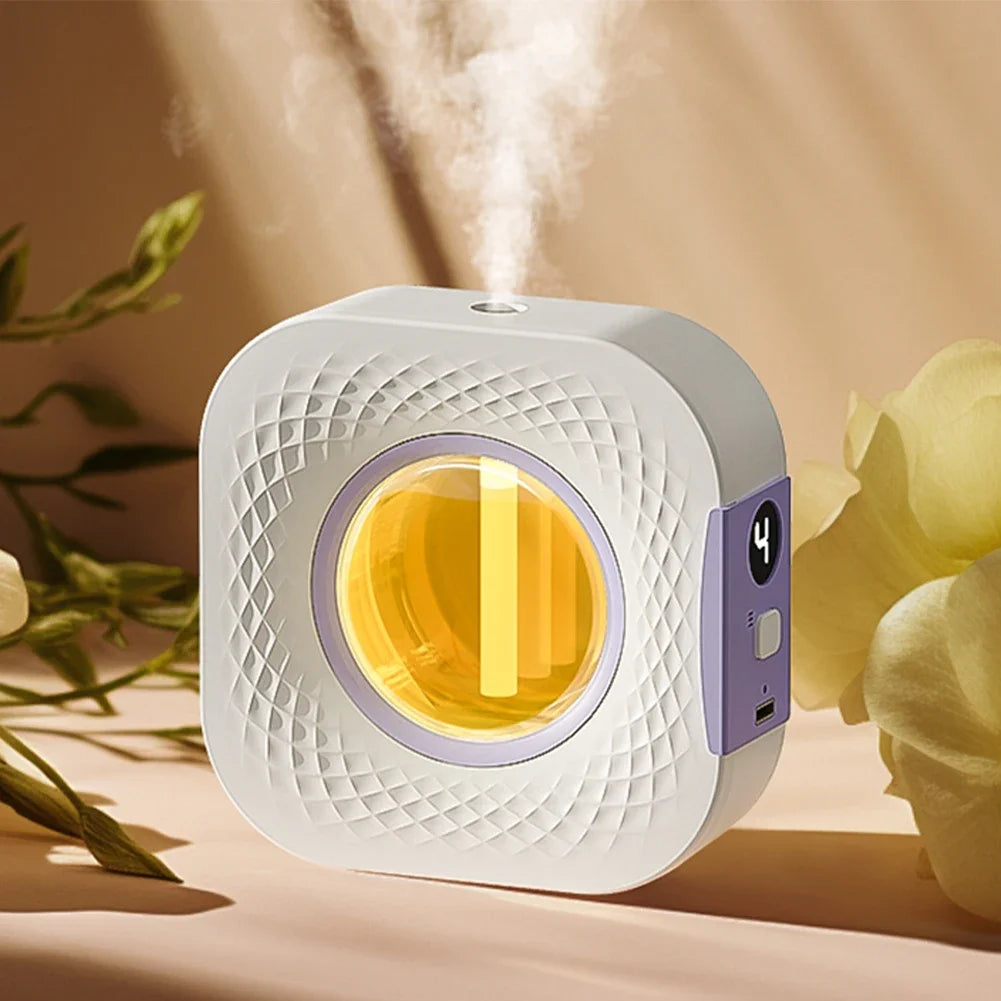 Smart Aroma Diffuser Air Purifier Digital Display Plant Essential Oils 4 Gears Wall Mount Tabletop USB Charging Living Room