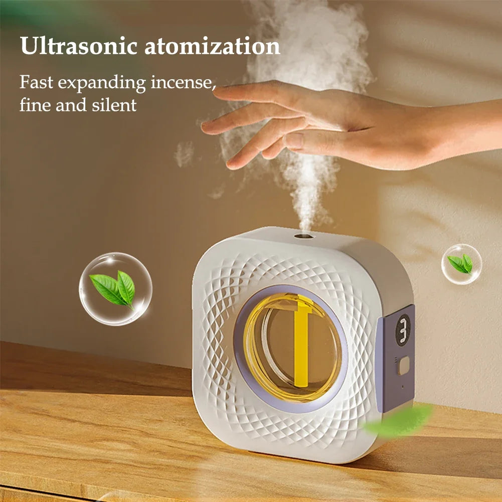 Smart Aroma Diffuser Air Purifier Digital Display Plant Essential Oils 4 Gears Wall Mount Tabletop USB Charging Living Room