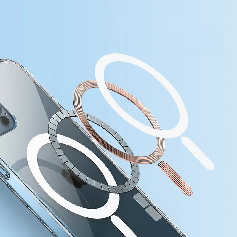 Acrylic Magnetic Case For iPhone 16 15 14 13 12 Pro Max Luxury Ultra Clear Magsafe Cover Shockproof PC+TPU Shell Silicone Cases