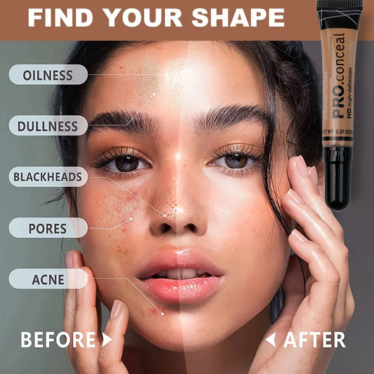 3-Color Matte Liquid Concealer Set for Eyes, Naturally Lightweight, Sweat-Proof, Fade-Free Coverup Makeup, Multi-Purpose Smooth