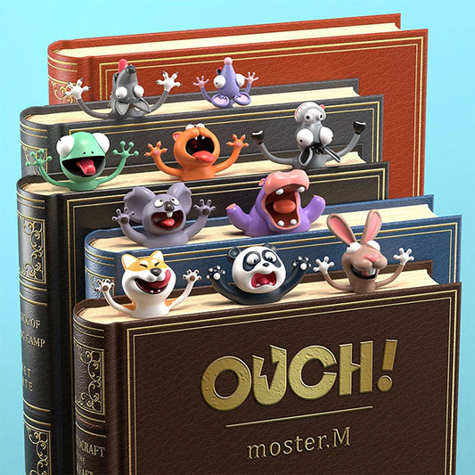 Cartoon Animal Bookmarks PVC 3D Stereo Wacky Book Markers Student Stationery Gifts Party Gift