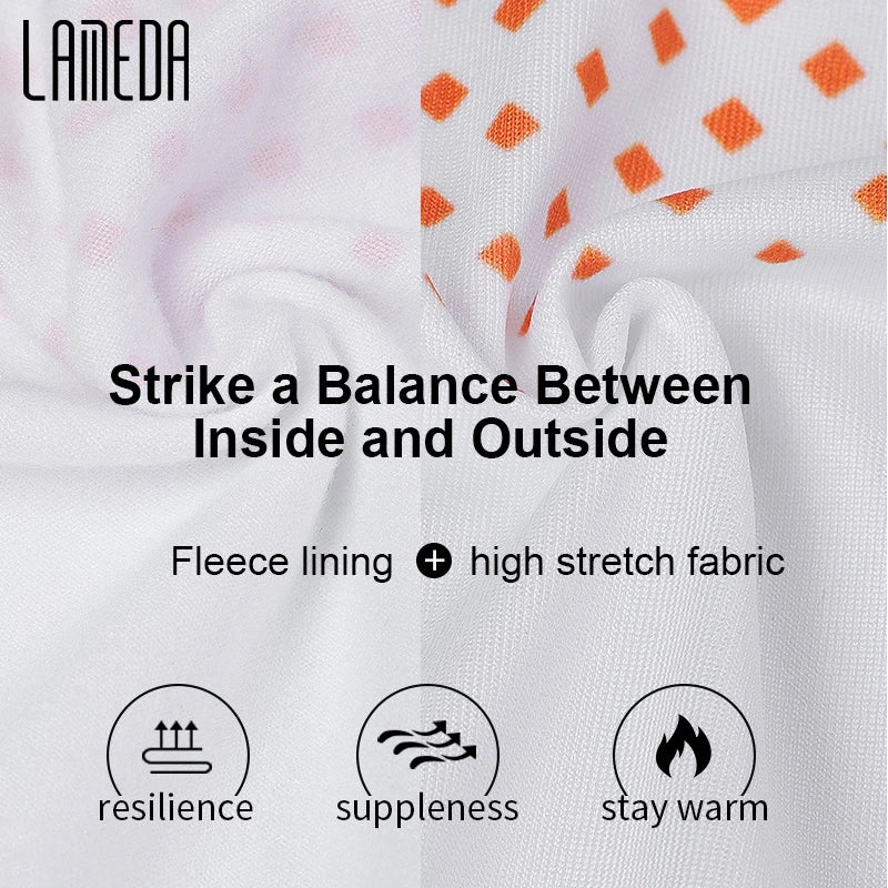 LAMEDA Men's Long-sleeved Cycling Jersey Quick Dry Breathable Spring Bicycle Jersey Racing Clothing MTB Jersey Man with Pockets