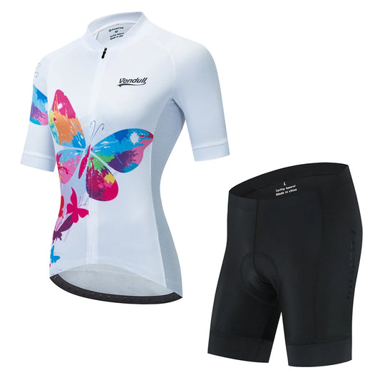 Summer Cycling Jersey Sets 2024 Women Cycling Clothing MTB Bike Suit Short Sleeved Bicycle Bike Outdoor Clothes Maillot Ciclismo