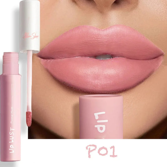 10 Colors Nude Pink Lip Gloss Waterproof Matte Liquid Lipstick Long Lasting Non Sticky Cup Sexy Red Lip Tint Makeup Cosmetics