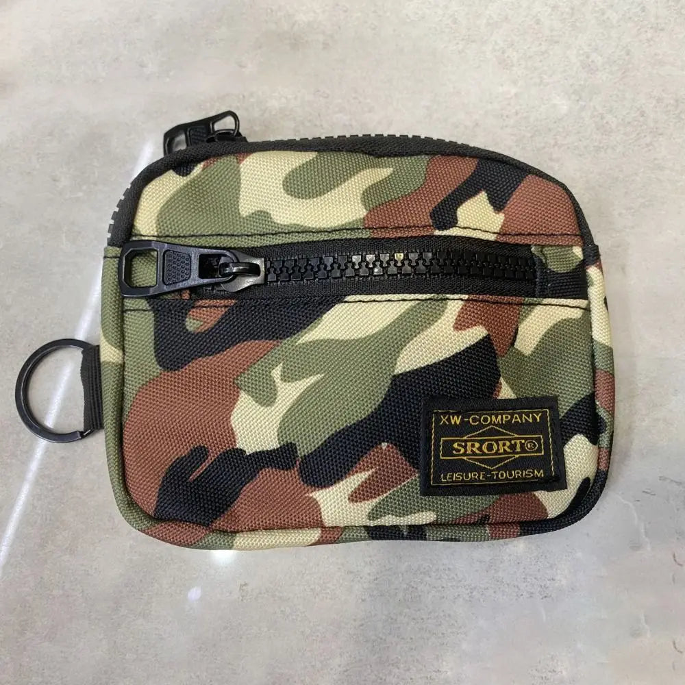 Casual Men's Coin Purse Canvas Zipper Short Wallet Retro Key Holder Small Money Bag Trend Youth Mini Handbag